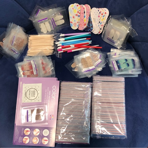 Color Street Makeup Large Lot 40 Of Color Street Samples Files